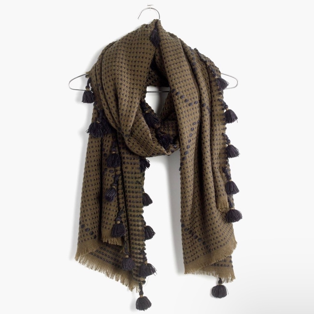 Madewell Diamond Dash Olive Scarf